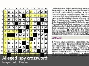 Alleged Venezuelan 'spy crossword' Alleged Venezuelan 'spy crossword'