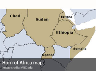 Horn of Africa map