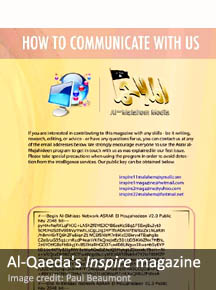 Al-Qaeda's Inspire Magazine illustrates the communication method