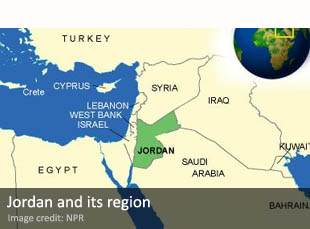 Jordan and its surrounding region
