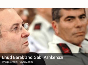 Ehud Barak and Gabi Ashkenazi Ehud Barak and Gabi Ashkenazi