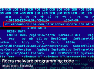 Rocra malware programming code