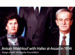 Anisah Makhlouf with Hafez al-Assad in 1994