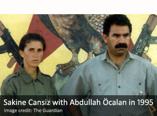 Sakine Cansiz with Abdullah Öcalan in 1995