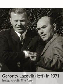 Geronty Lazovik (left) in 1971