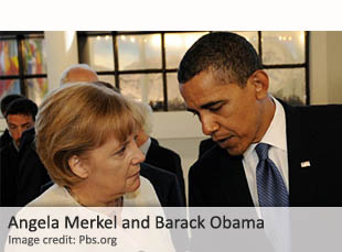 Angela Merkel and Barack Obama