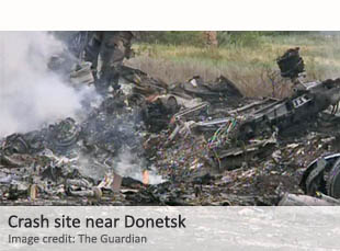 Malaysia Airlines crash site near Donetsk