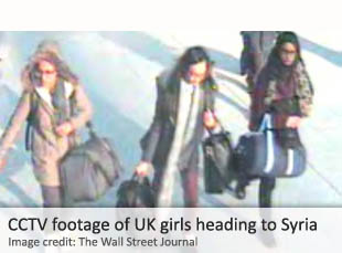 CCTV footage of UK girls heading to Syria