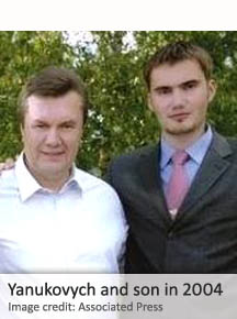 Viktor Yanukovych and son