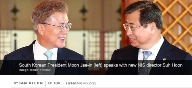 Moon Jae-in and Suh Hoon in South Korea